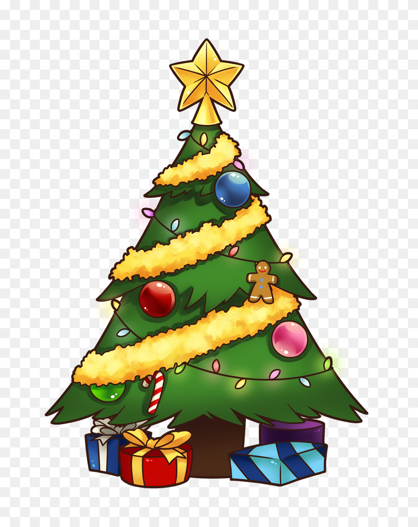 717x1000 Imágenes Prediseñadas De Árbol De Navidad Gratis Imágenes Prediseñadas Gratuitas - Tinsel Clipart