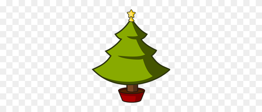 252x300 Free Christmas Tree Vector Clip Art - Treeline Clipart