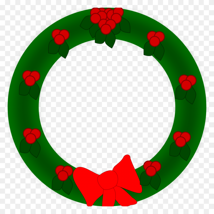 900x900 Free Christmas Wreath Border Clip Art - Tax Clipart