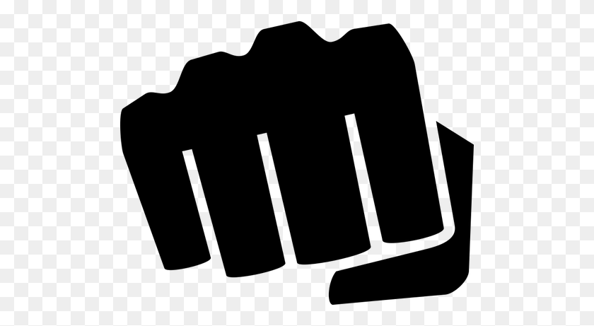 500x401 Free Clenched Fist Vector - Raised Fist Clip Art