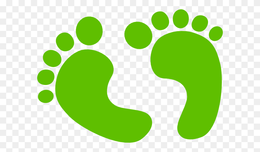 600x432 Free Clip Art Baby Feet Borders - Footsteps Clipart