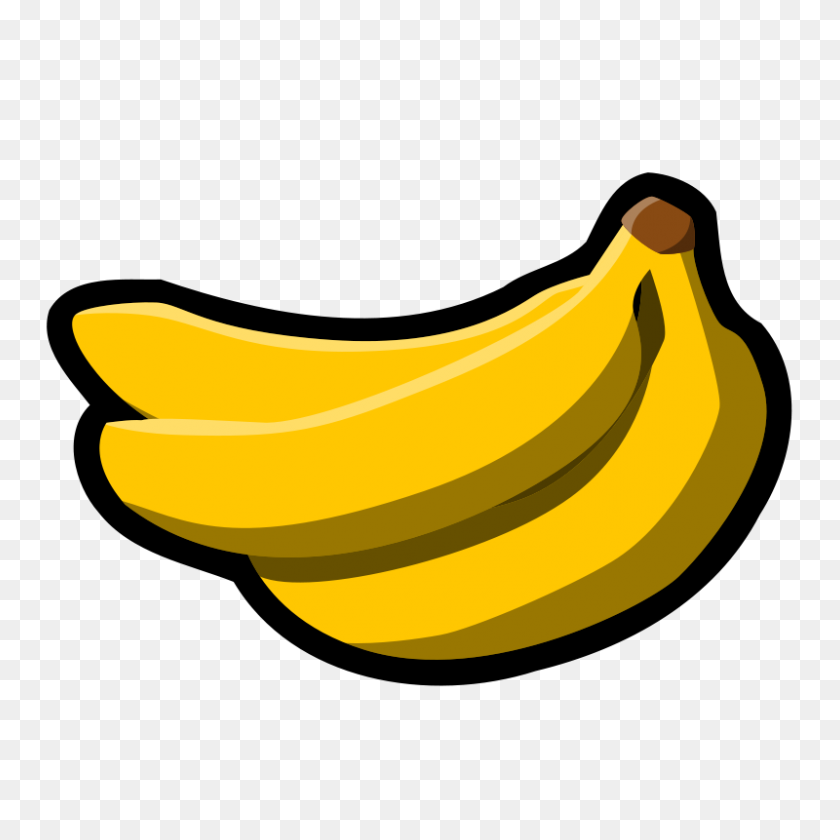 800x800 Free Clipart Bananas Icon - Banana Clipart