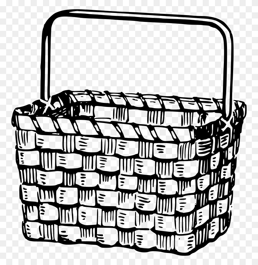 766x800 Free Clip Art Basket - Basket Clipart Free