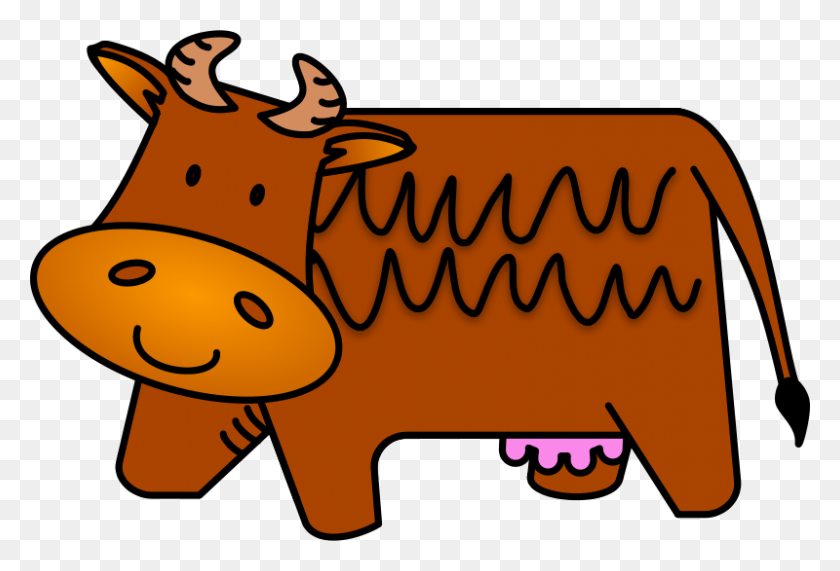 800x525 Free Clip Art Brown Cow - Brown Cow Clipart