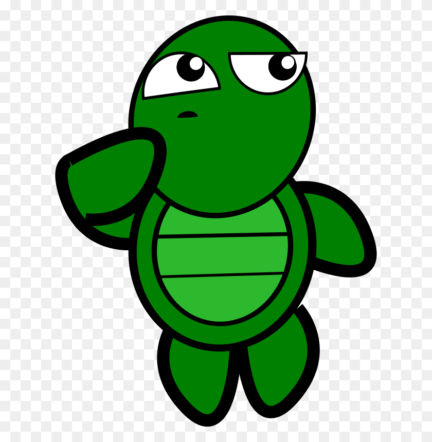 626x800 Free Clip Art Cartoon Turtle - Baby Turtle Clipart