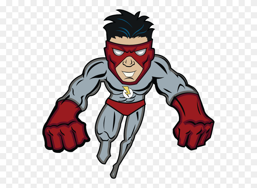 564x554 Free Clip Art Characters Mascots Villains Red Super Villain - Super Clipart