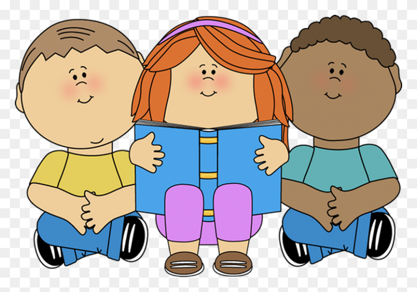 808x549 Free Clip Art Children Group - Students Talking Clipart