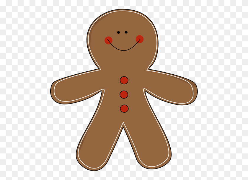 500x550 Free Clipart Christmas Gingerbread Man Gingerbread Man Clipart - Persona Hablando Clipart