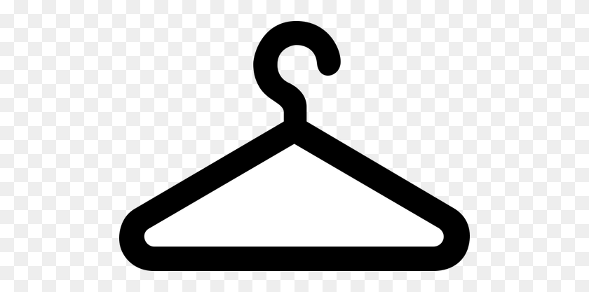 500x357 Free Clip Art Clothes Hanger - Clothes Black And White Clipart