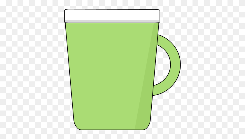 400x418 Бесплатный Клип-Арт Кружка Кофе - Зеленый Чай Клипарт
