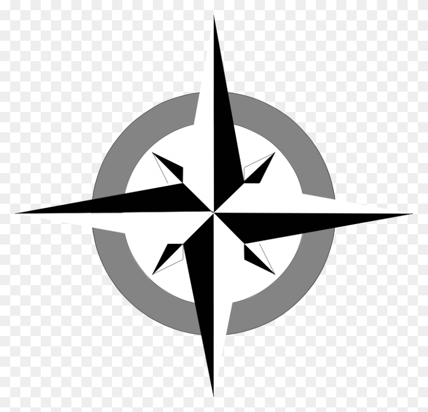 800x769 Free Clipart Compass Rose - Compass Clipart Free