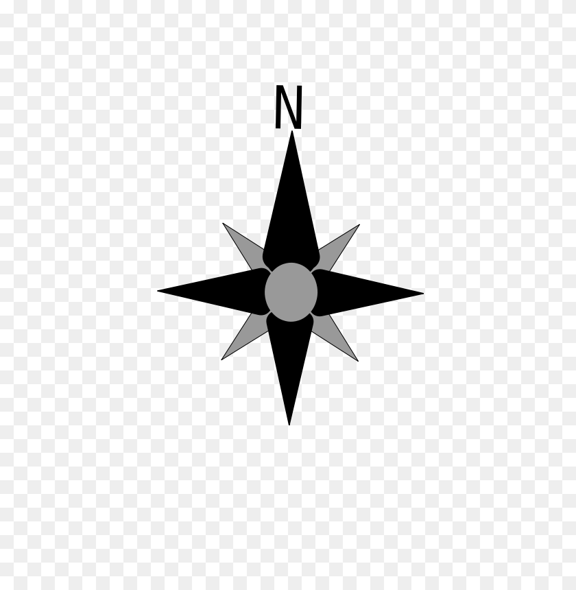 566x800 Free Clipart Compass Rose - Compass Rose Clipart