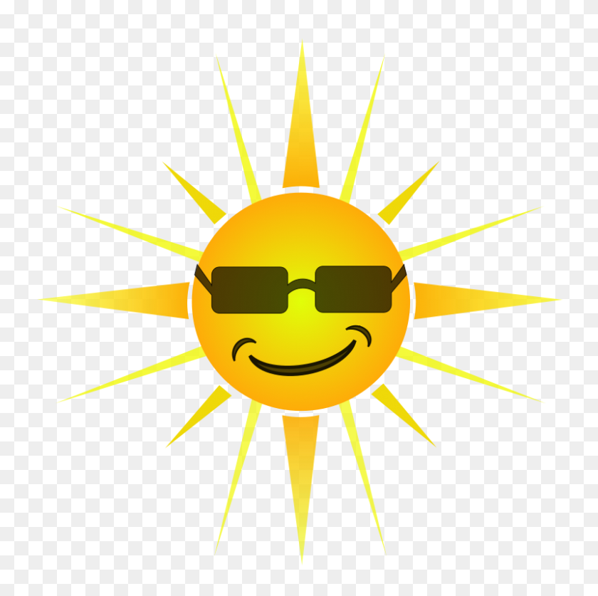 800x797 Imágenes Prediseñadas Gratis Cool Happy Sun - Dc Clipart