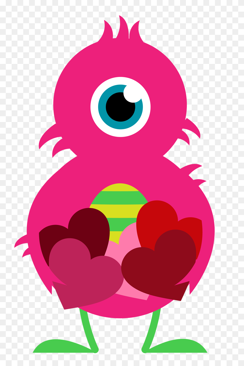 773x1200 Free Clip Art Designs For Valentine - Monsters Clipart Free