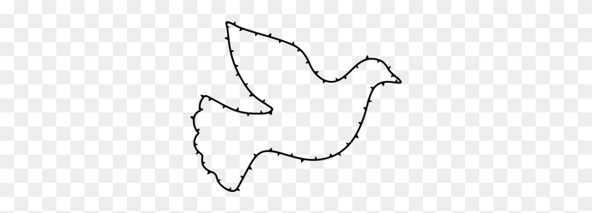 300x243 Free Clip Art Dove Of Peace - Pigeon Clipart Black And White