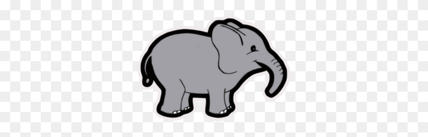 300x209 Free Clip Art Elephant Outline - Republican Clipart