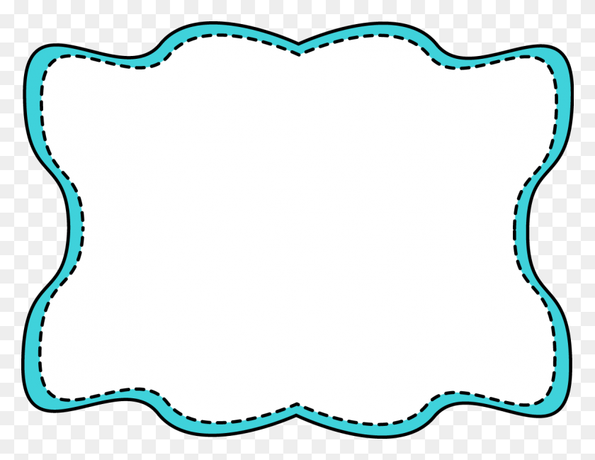 1162x878 Free Clip Art For Teachers Blue Wavy Stitched Frame - Free Frame Clipart