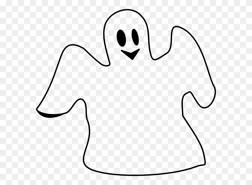 600x557 Free Clip Art Ghosts Fun For Christmas Halloween - Happy Halloween Clipart Black And White