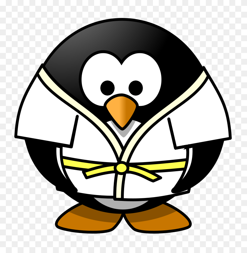780x800 Free Clip Art Judo Penguin - Forgot Clipart