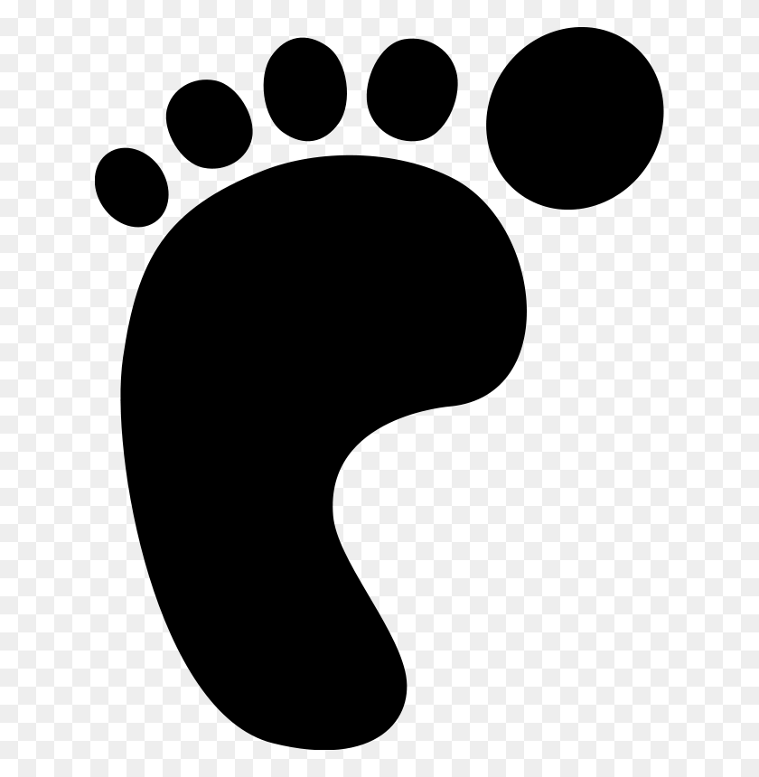 630x800 Free Clip Art Left Footprint - Track Foot Clipart