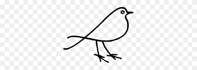 300x238 Free Clipart Line Drawing Bird - Magpie Clipart