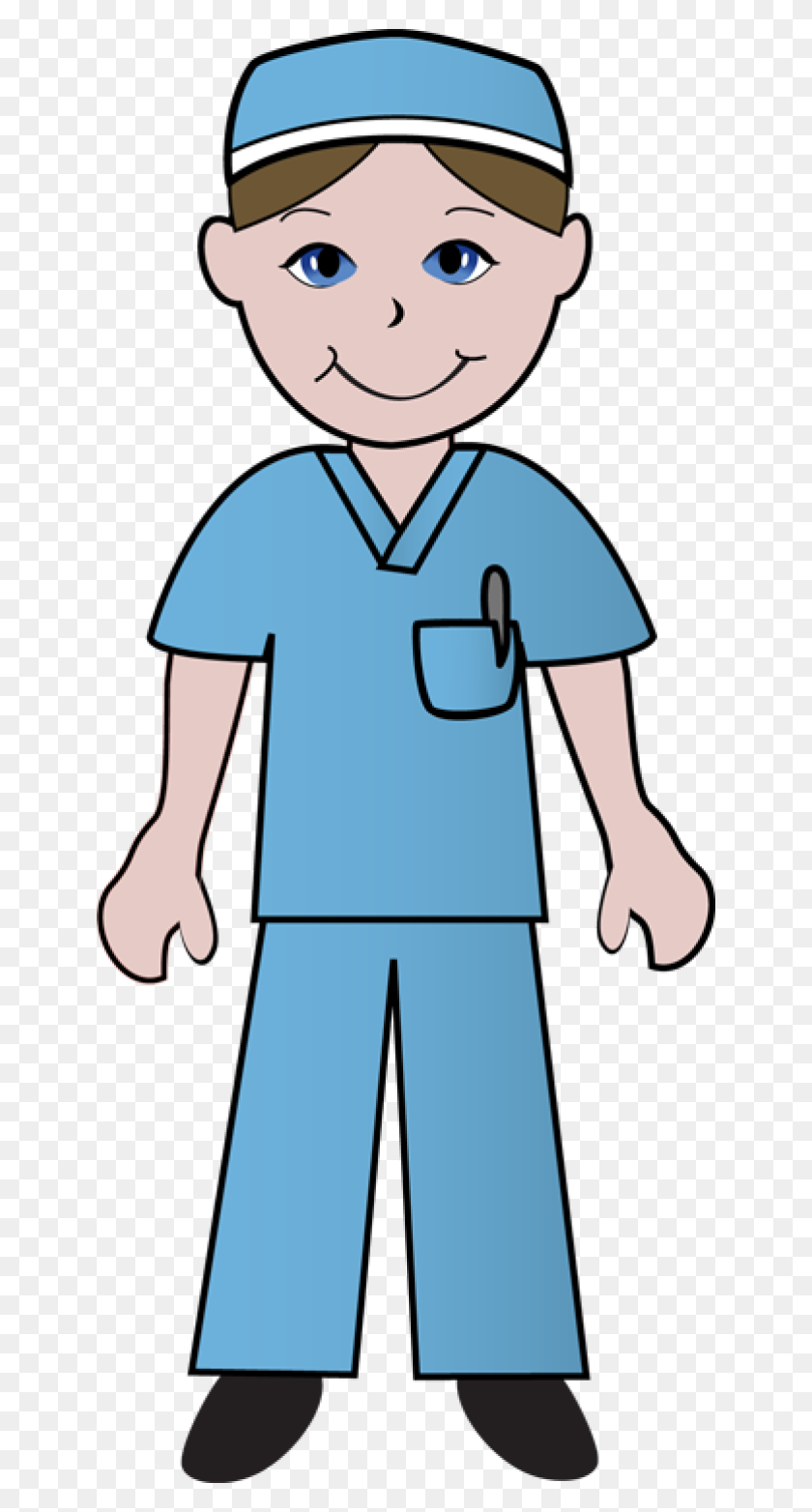 640x1504 Clipart Gratuito De Médicos Y Enfermeras Enfermera En Uniformes Azules, Etc.