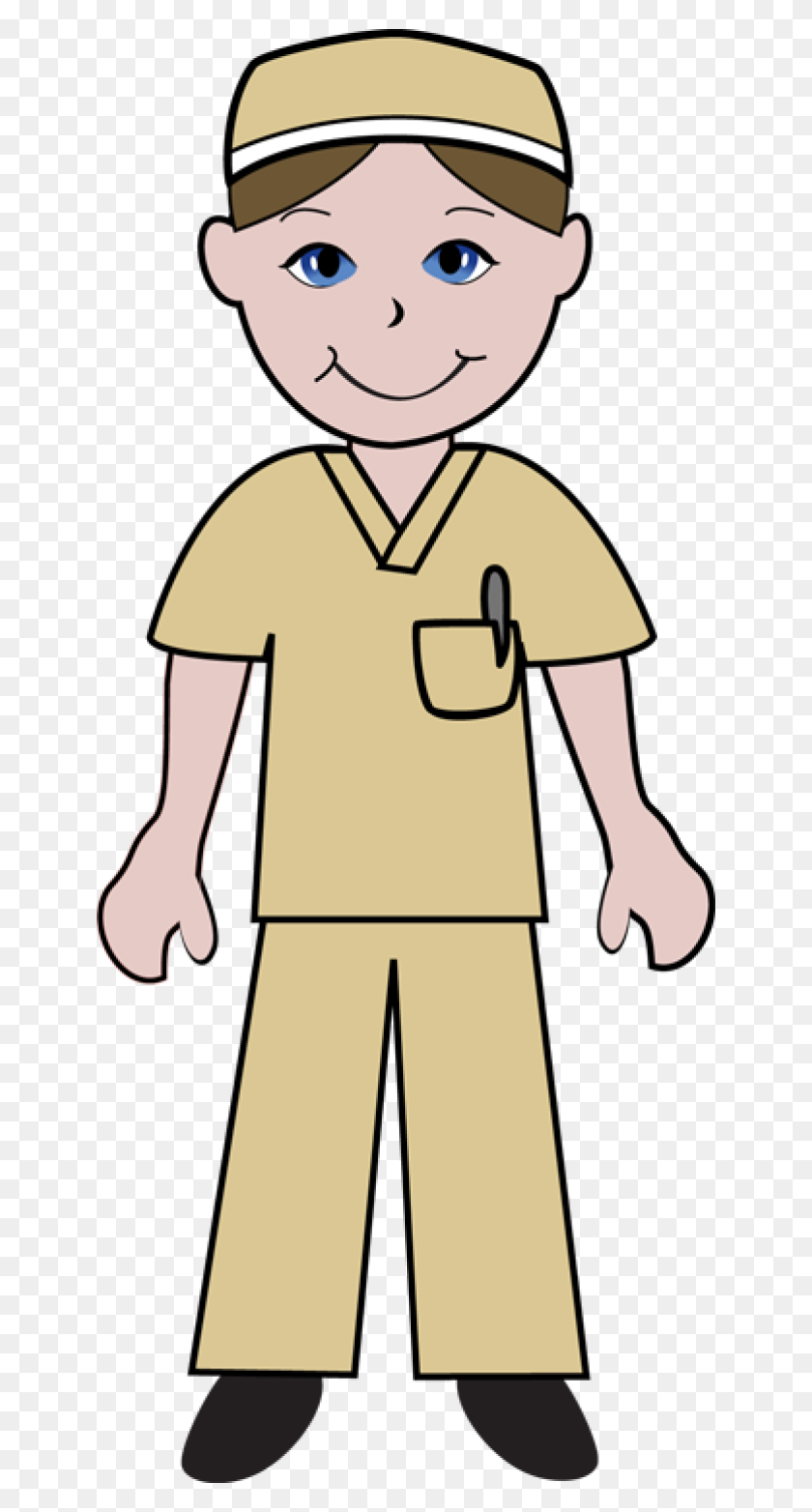 640x1504 Free Clip Art Of Doctors And Nurses Nurse In Tan Scrubs Clip - Nurse Stethoscope Clipart