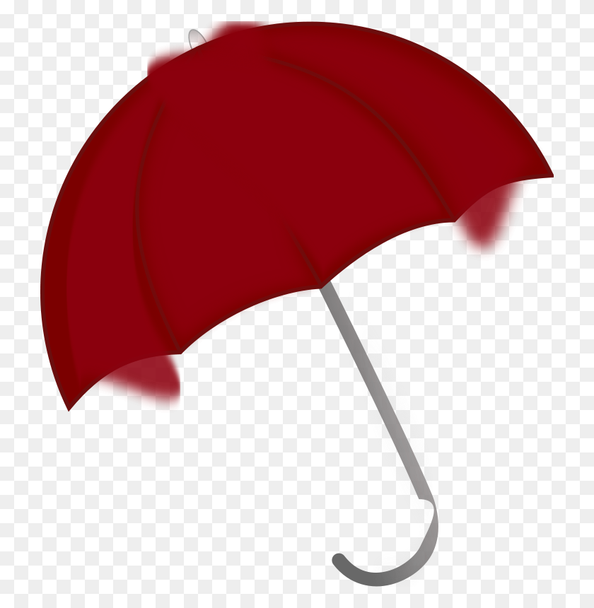 726x800 Free Clip Art Red Umbrella - Red Clipart