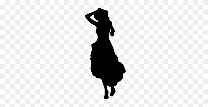 500x374 Free Clip Art Silhouette Woman Head - Flamenco Clipart