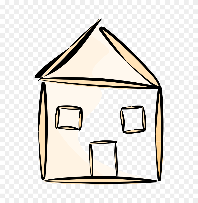 622x800 Free Clip Art Stylized House - Clipart Cd