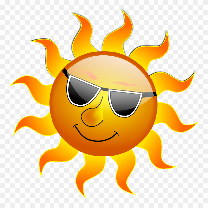 800x800 Free Clip Art Summer Smile Sun - Summer Sun Clipart