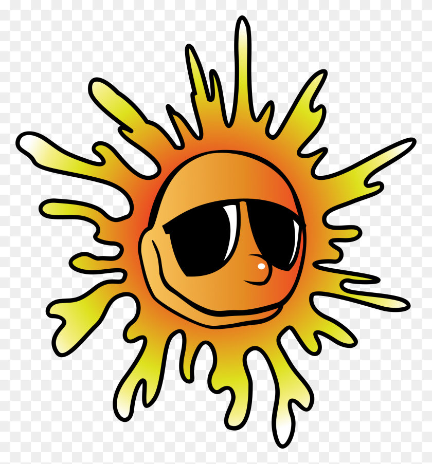 1801x1947 Free Clip Art Sun Wearing Sunglasses Louisiana Bucket Brigade - Sun With Rays Clipart