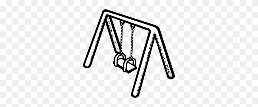 300x289 Free Clip Art Swing Set - Swing Clipart Black And White