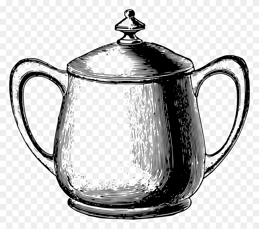 2279x1992 Бесплатный Клип-Арт Чайный Сервиз Oh So Nifty Vintage Graphics - Чайный Клипарт Черный И Белый