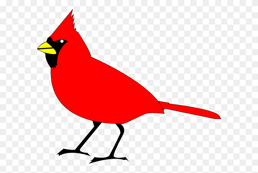 600x504 Бесплатный Клип-Арт Векторный Дизайн Кардинальной Птицы Был - Красная Птица Клипарт