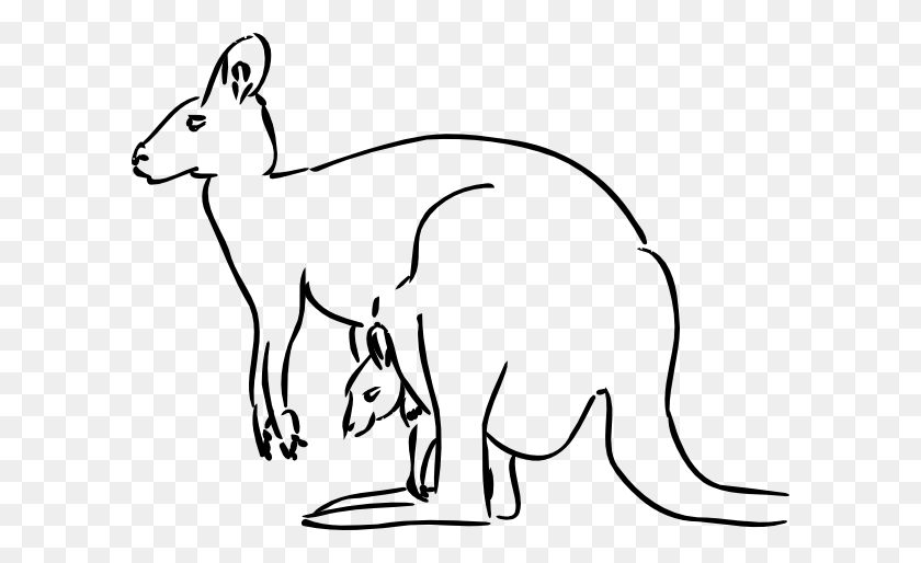 600x454 Free Clip Art Vector Design Of Kangaroo Has Been Published - Baby Kangaroo Clipart