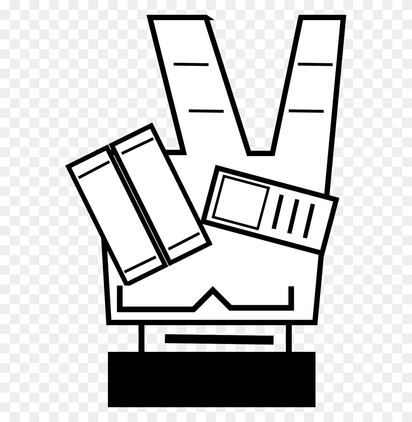 573x800 Free Clip Art Victory, Hand, Bujung - Victory Clipart