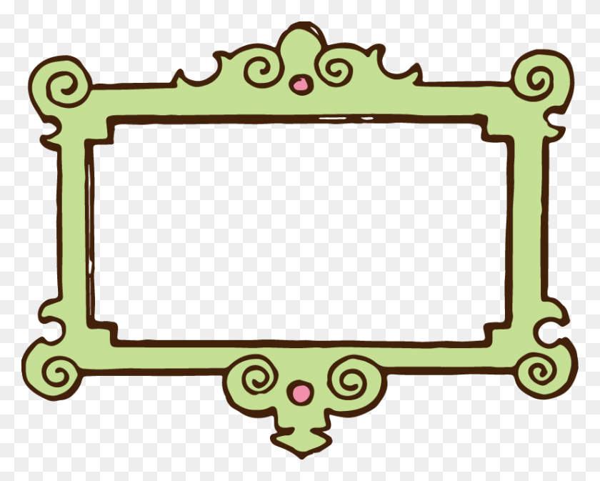 825x649 Free Clip Art Vintage Frame Oh So Nifty Vintage Graphics - Green Border Clipart
