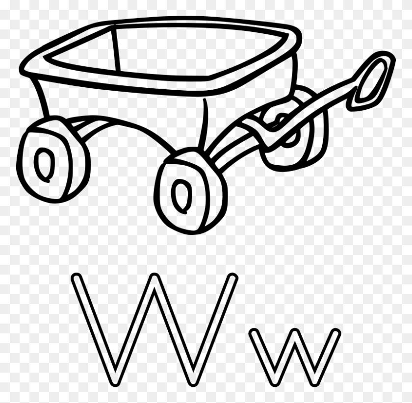 800x782 Free Clip Art W Is For Wagon - W Clipart