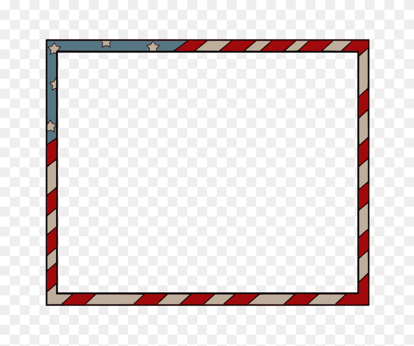 800x660 Free Clip Art Worldlabel Border Americana - Flag Border Clipart