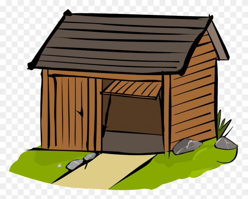 800x629 Free Clipart - Outhouse Clipart