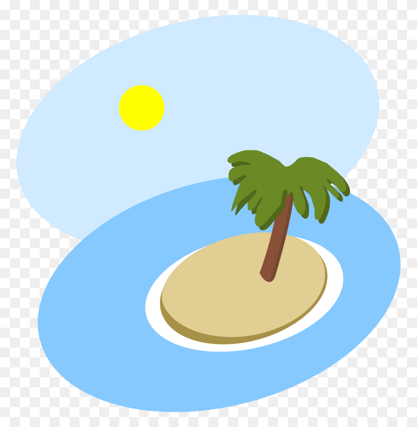 774x800 Free Clipart - Palm Tree Sunset Clipart