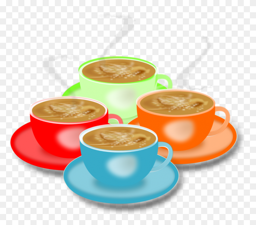 800x694 Free Clipart - Man Drinking Coffee Clipart
