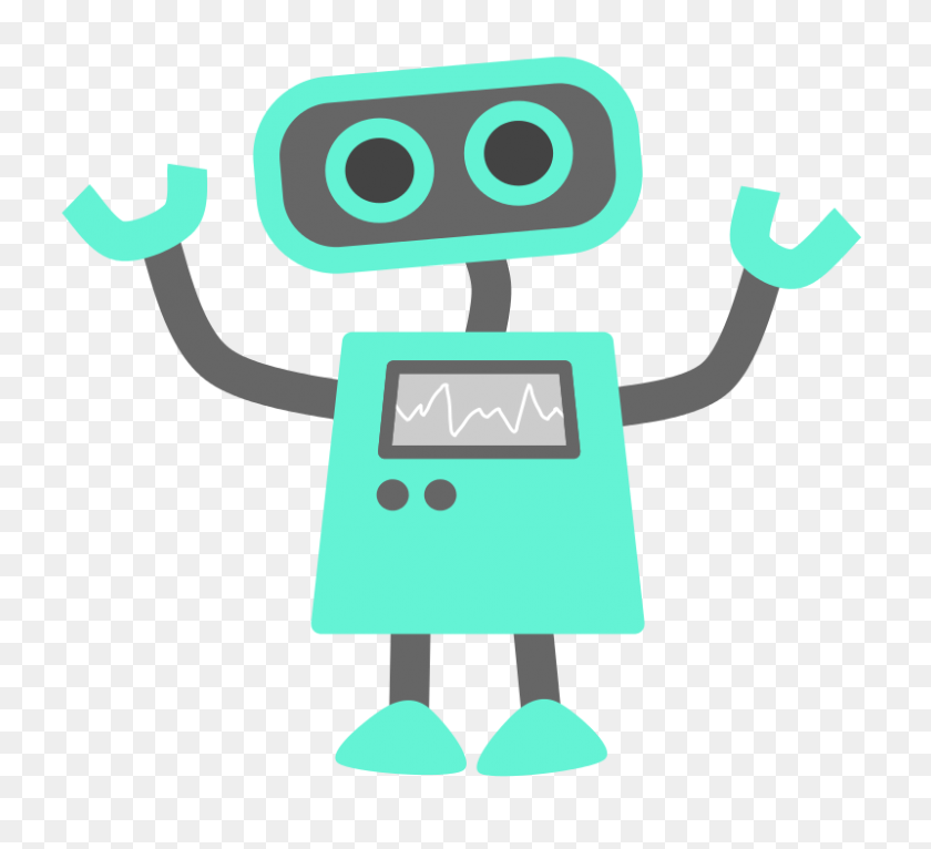 800x725 Free Clipart - Robot Black And White Clipart