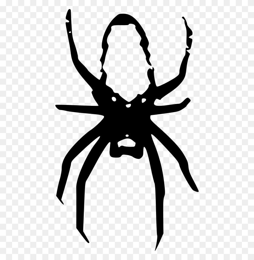 474x800 Free Clipart - Spider Clipart Black And White