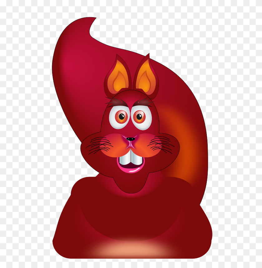 566x800 Free Clipart - Squirrel Clipart Outline