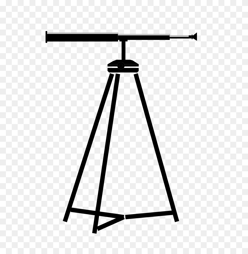 600x800 Free Clipart - Telescope Clipart Black And White