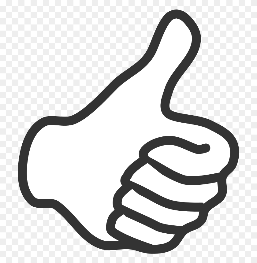 730x800 Free Clipart - Thumbs Up Clipart