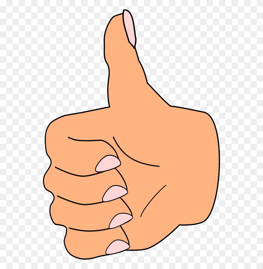 574x800 Free Clipart - Thumbs Up Clipart Free
