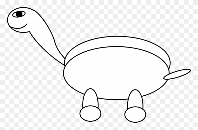 800x505 Free Clipart - Tortoise Clipart Black And White